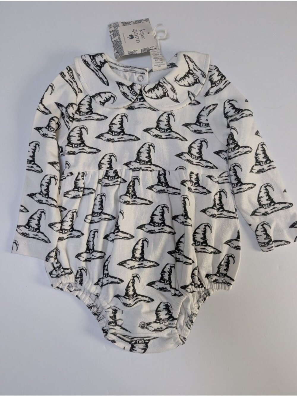 Kate Quinn Organic Cotton 18-24 Months Peter Pan Collar Bubble Witch Hats Spooky